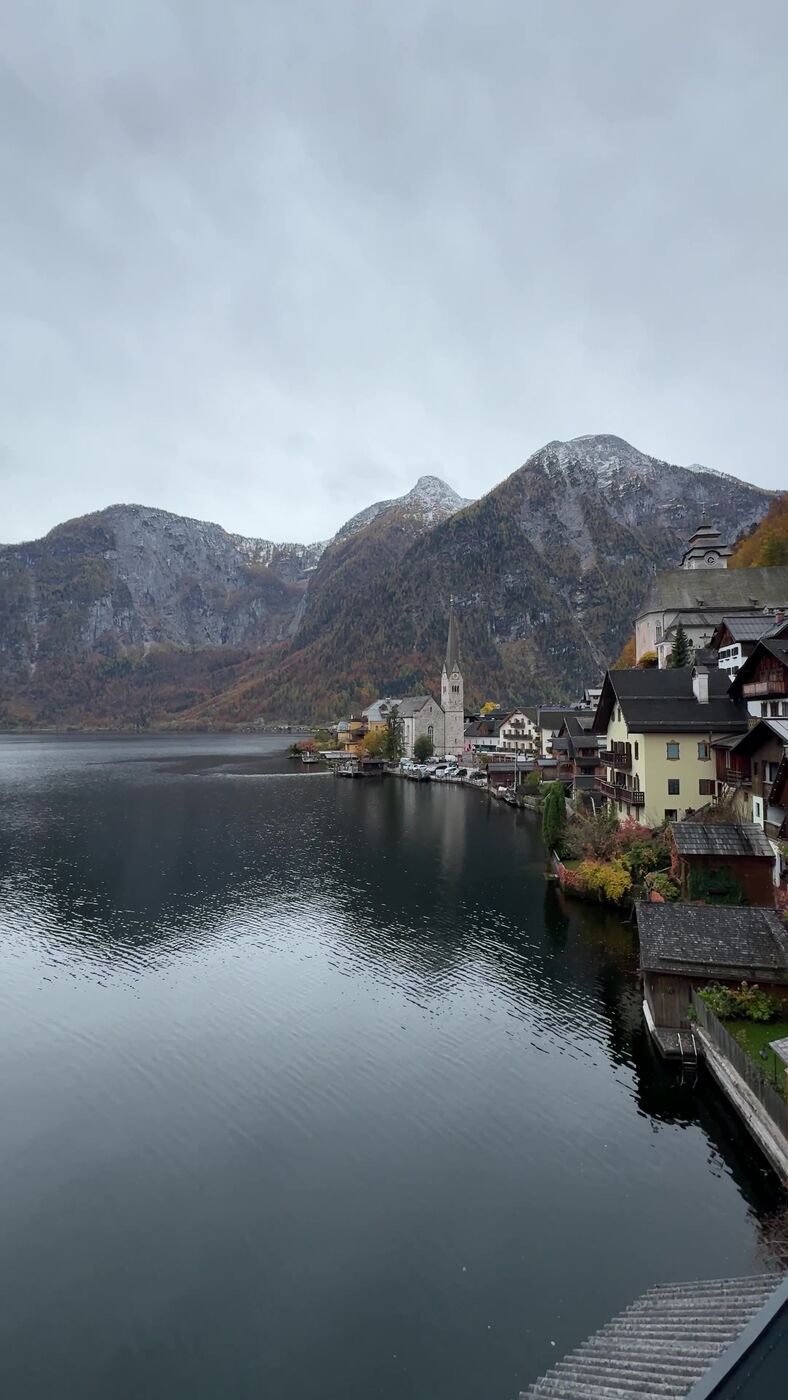 Hallstatt y el Salzkammergut vistos desde la altura