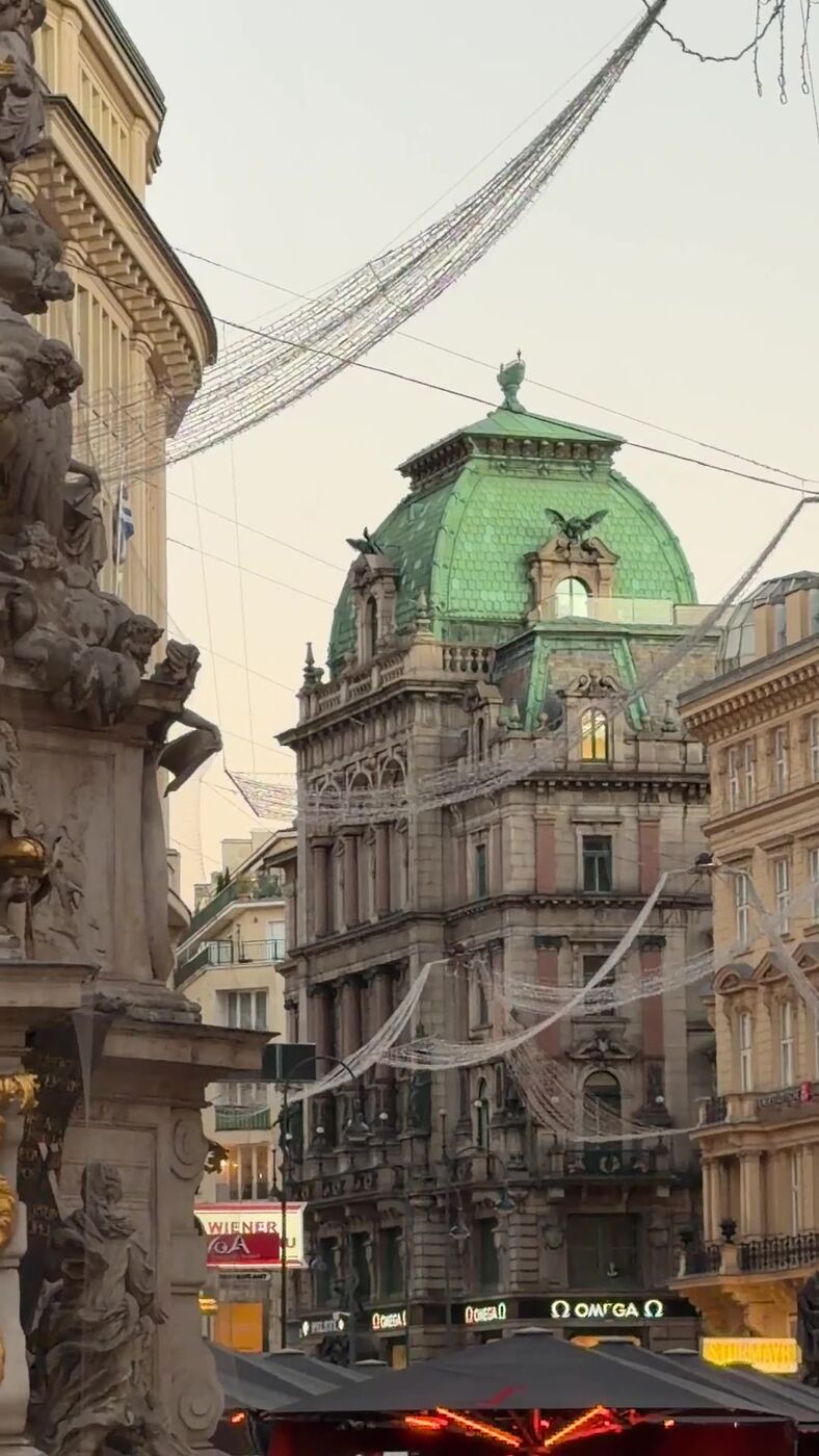 El Graben de Viena con la cúpula verde del Palacio Equitable