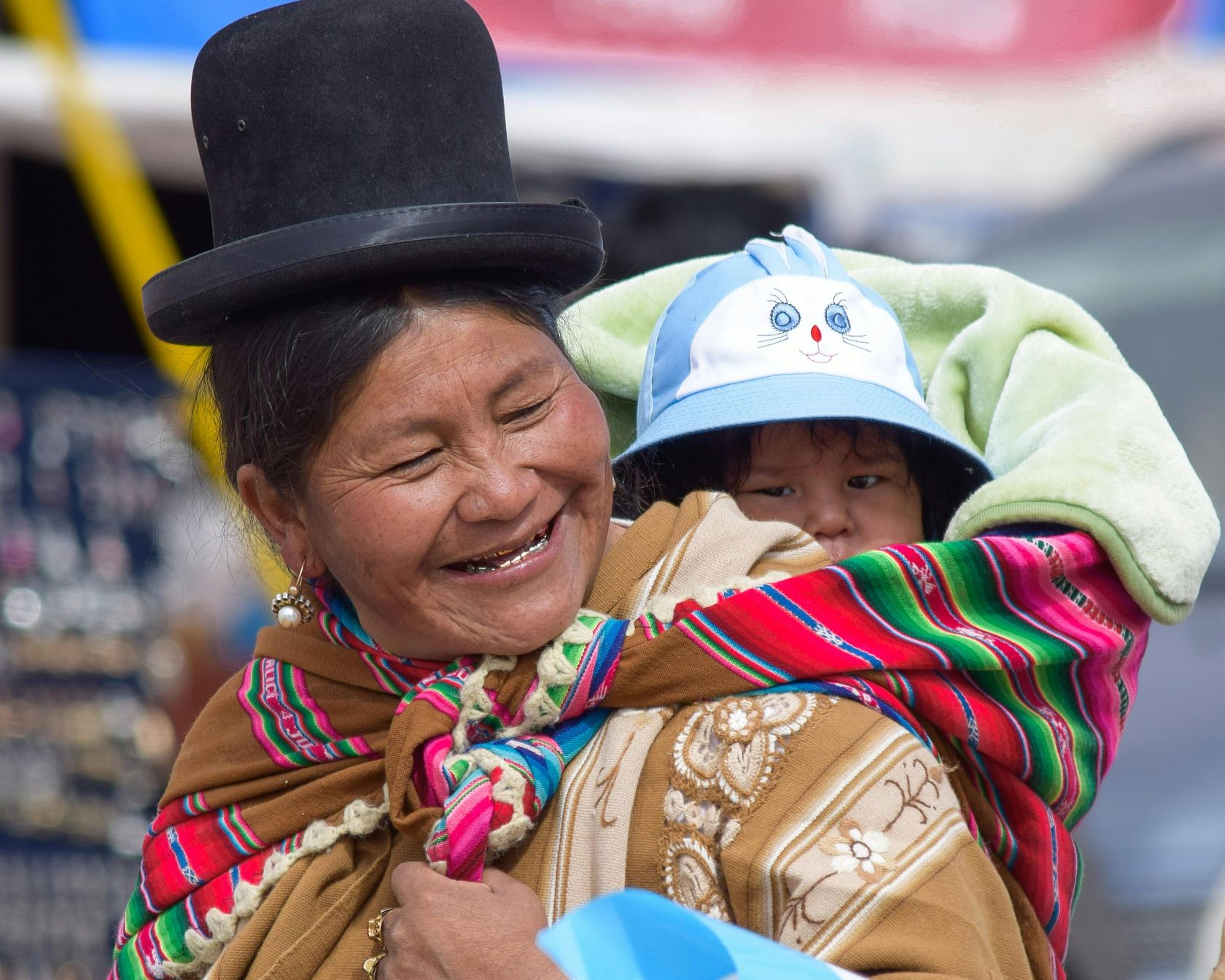 Aymara woman in traditional dress
