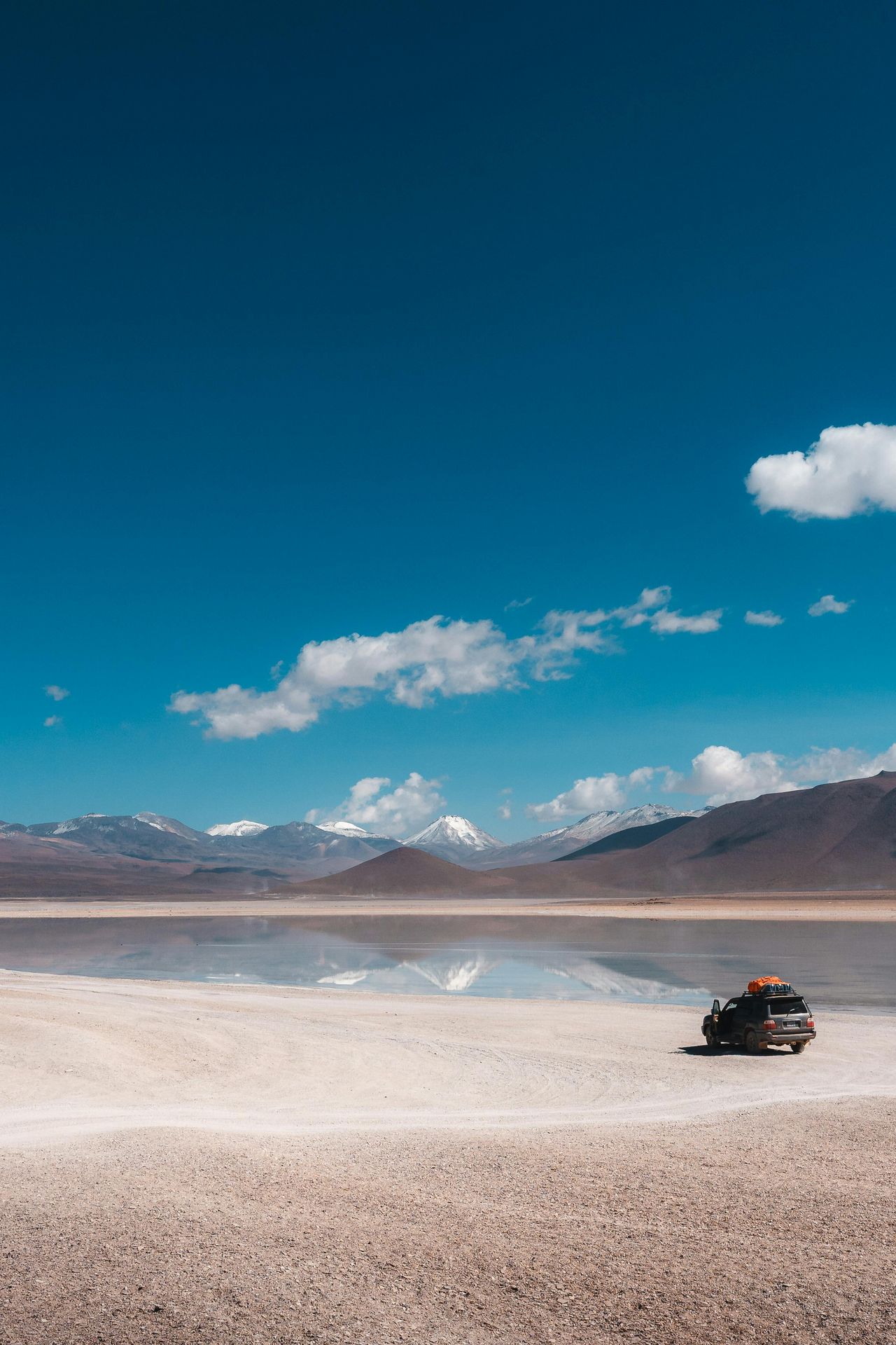 Blue sky over the Uyuni Salt Flat
