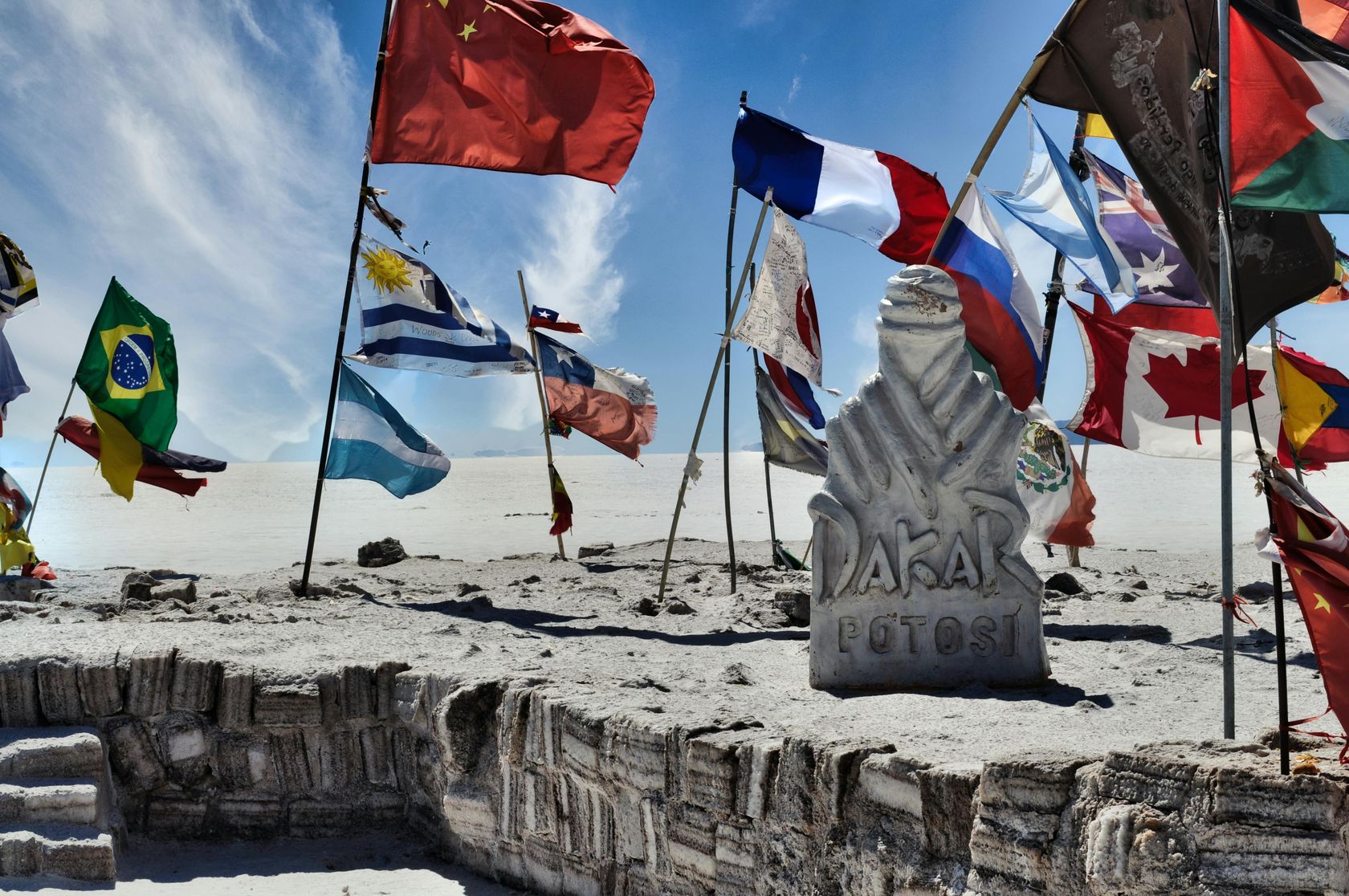 Astronomical dome on the Uyuni Salt Flat