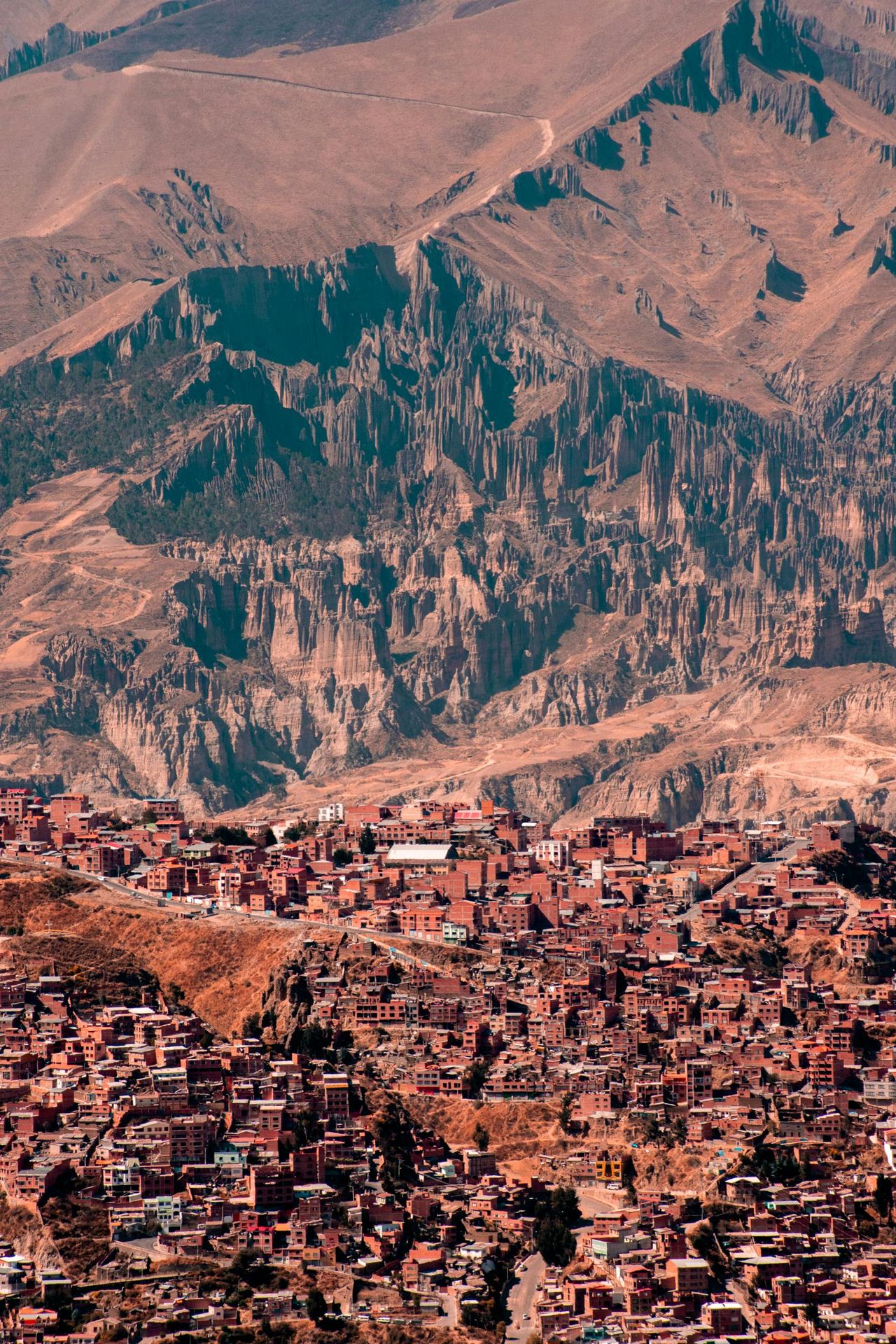 Reddish canyons of the southern Bolivian valleys