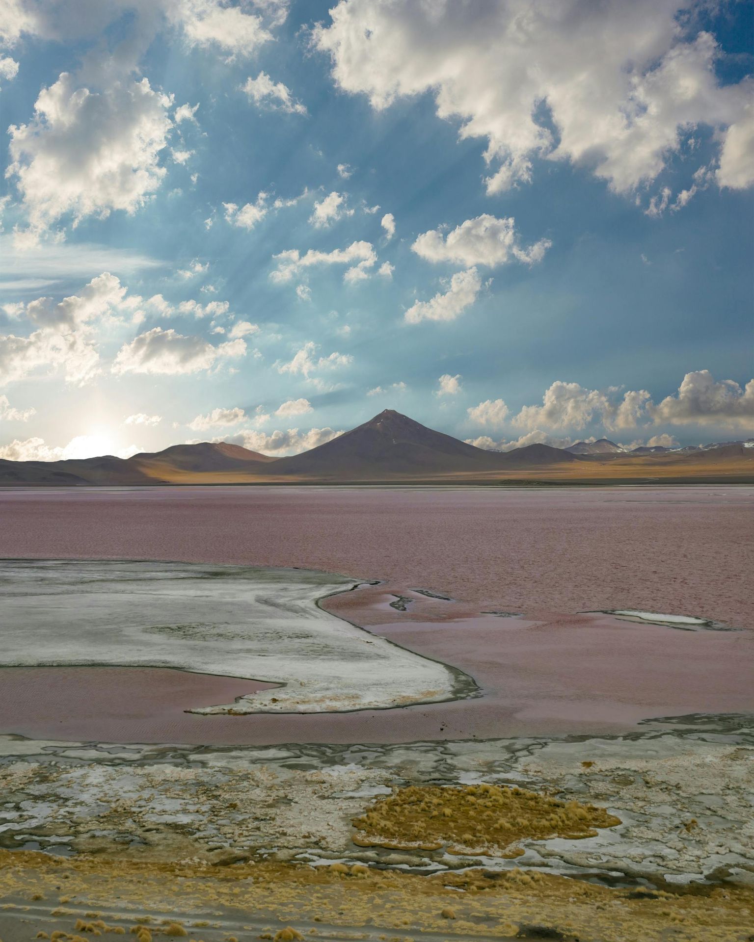 Laguna Verde at the foot of the Licancabur volcano