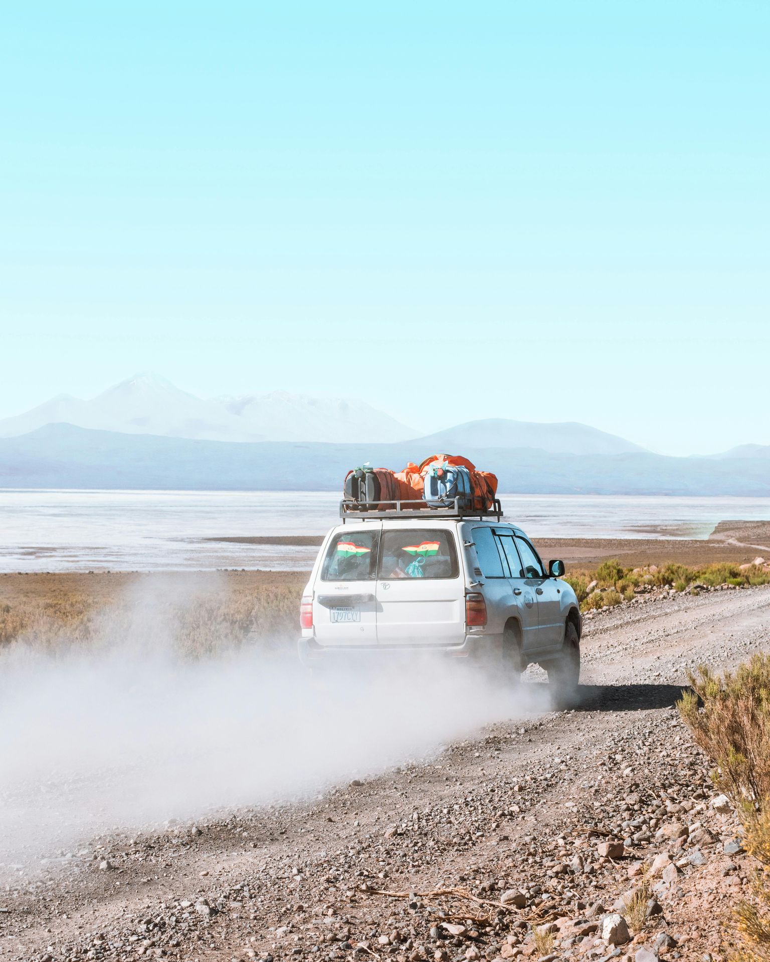 A 4x4 vehicle crossing the southern altiplano