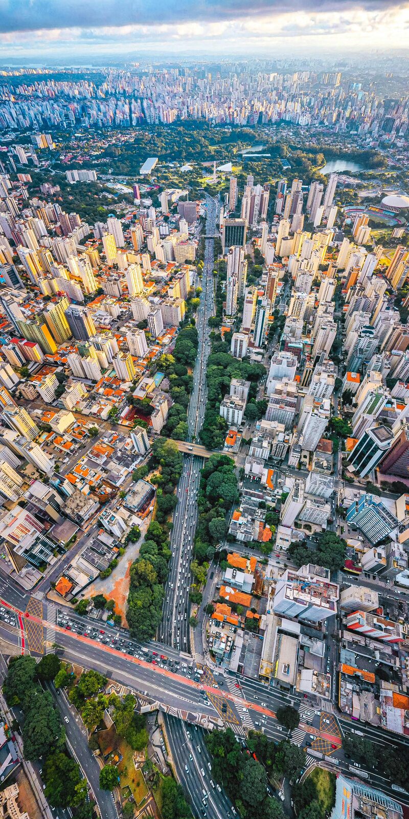 Aerial view of São Paulo's endless skyline