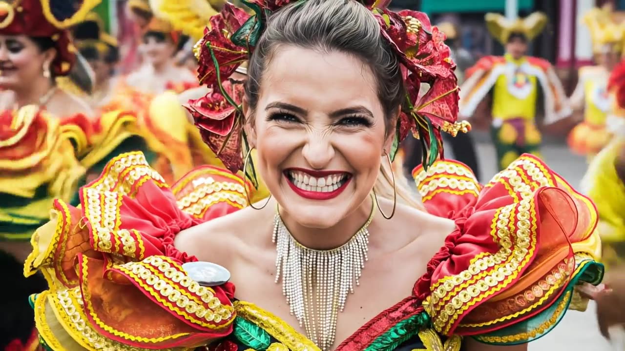 Reine et groupe carnavalesque du Carnaval de Barranquilla, tradition des Caraïbes colombiennes