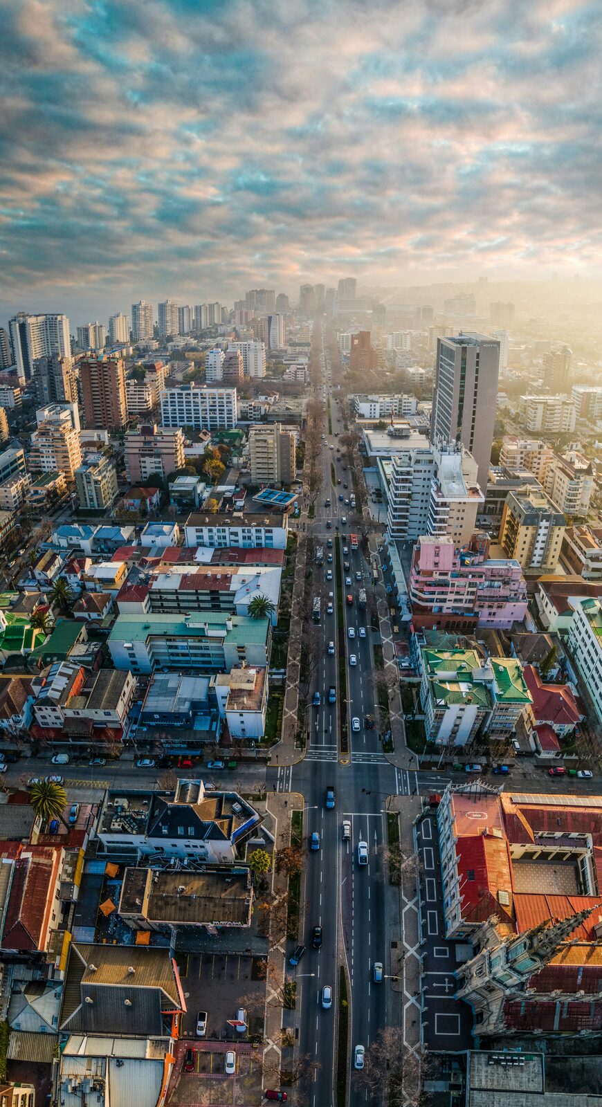Aerial view of Santiago de Chile