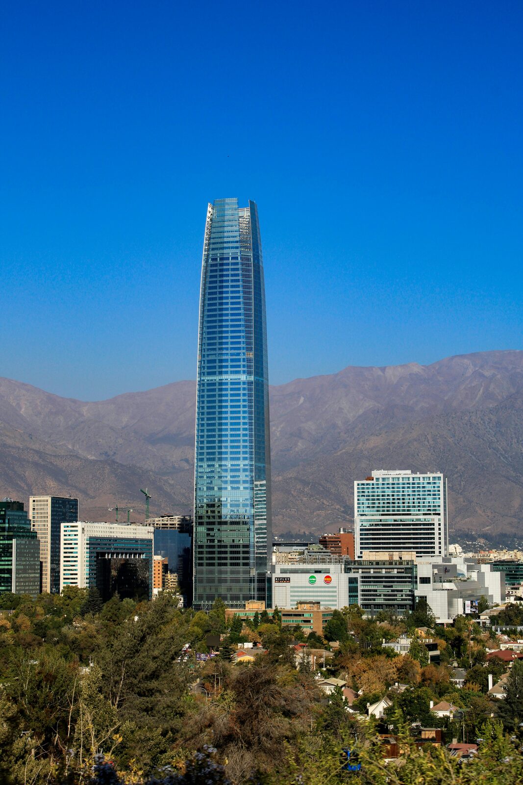 The Gran Torre Santiago and the capital's skyline