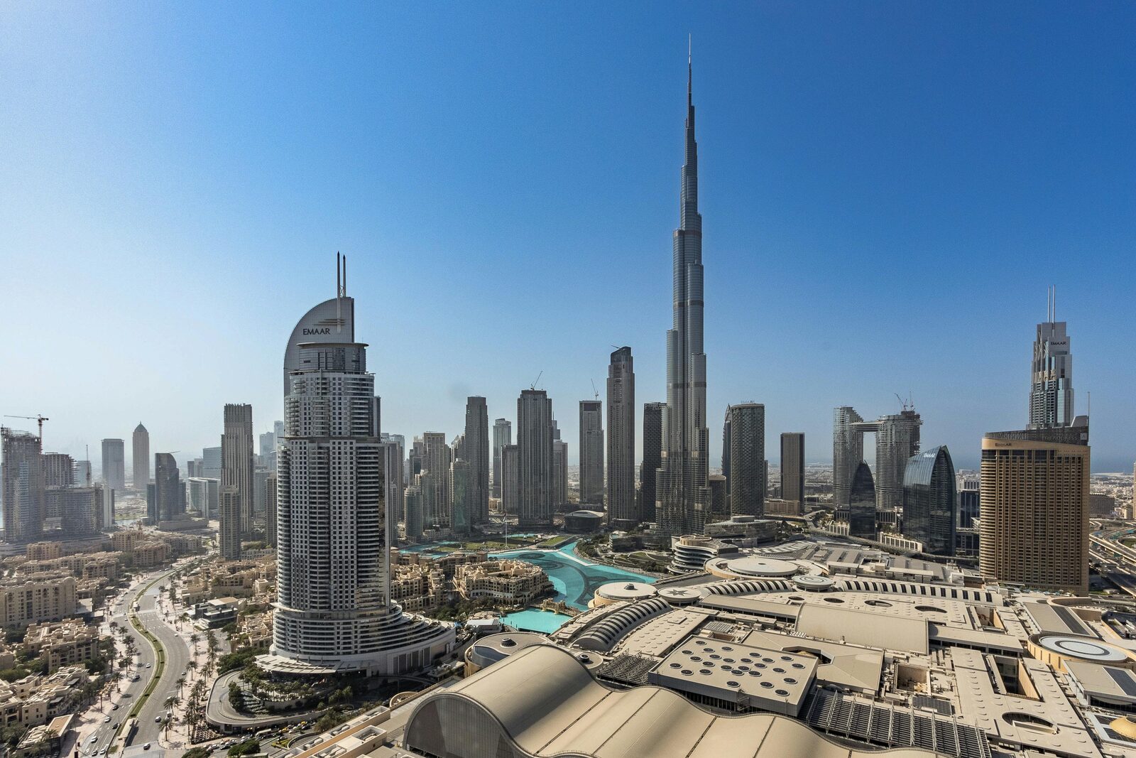 Aerial view of Downtown Dubai