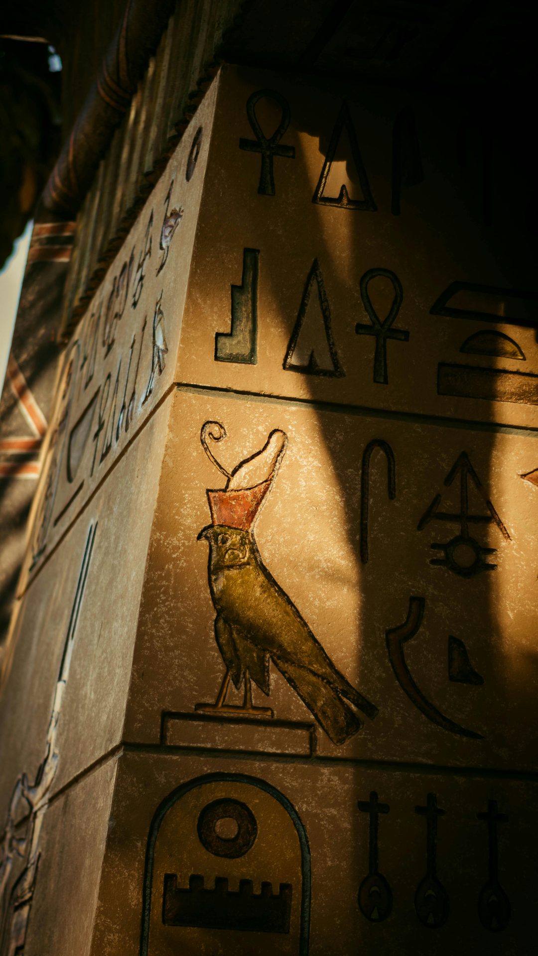 Hieroglyphs of the falcon Horus