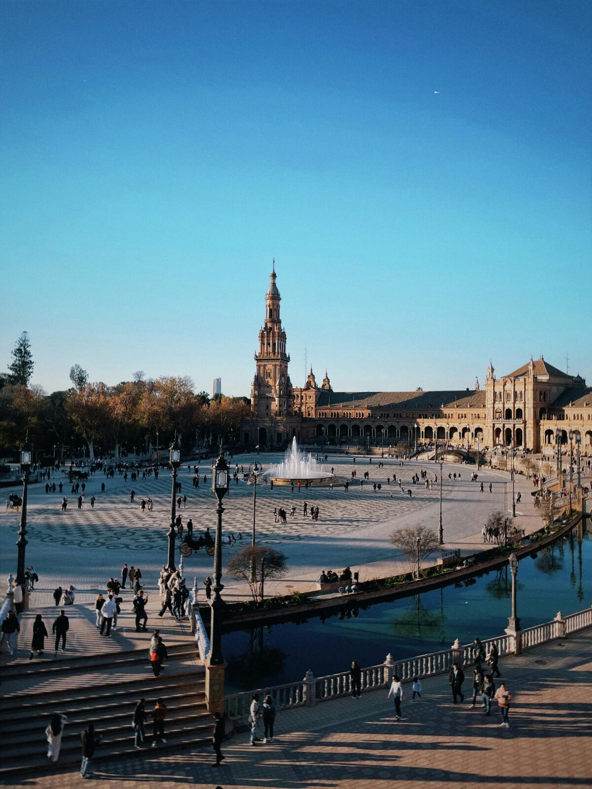 Fountain at Seville's Plaza de España