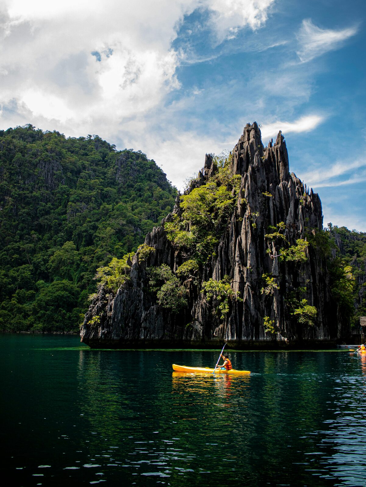 Twin Lagoon in Coron between karst cliffs, northern Palawan