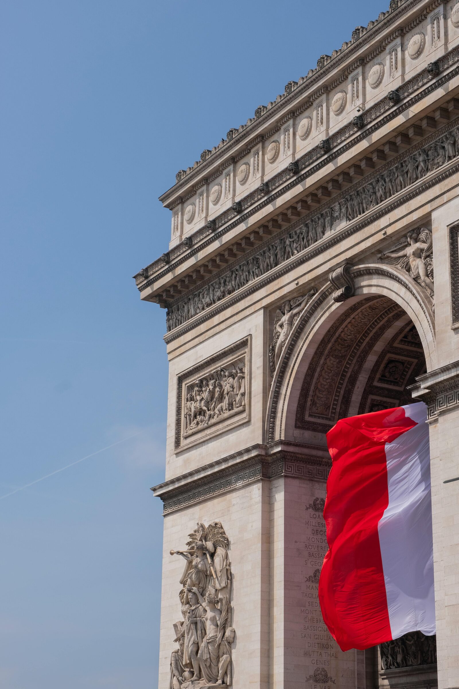 Arc de Triomphe with the French flag
