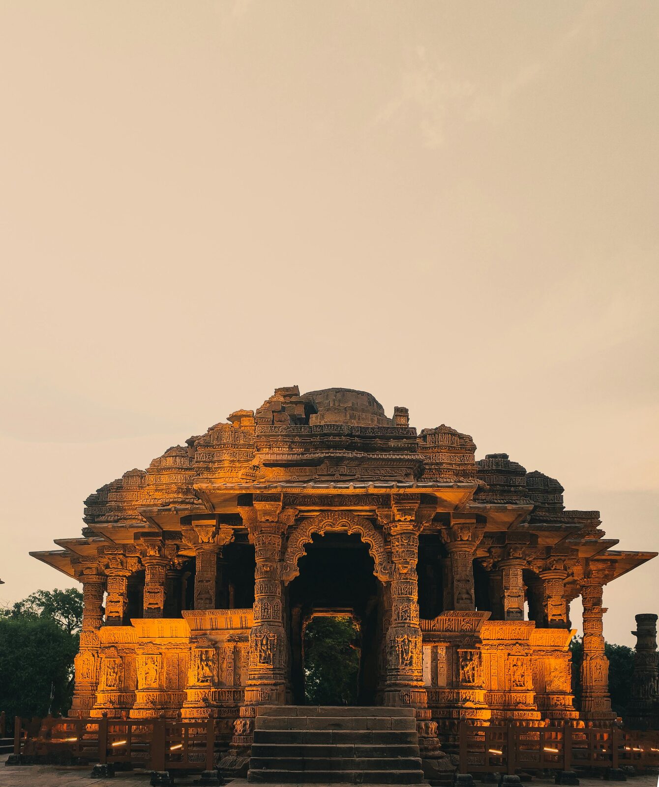 Intricately carved stone temple in northern India