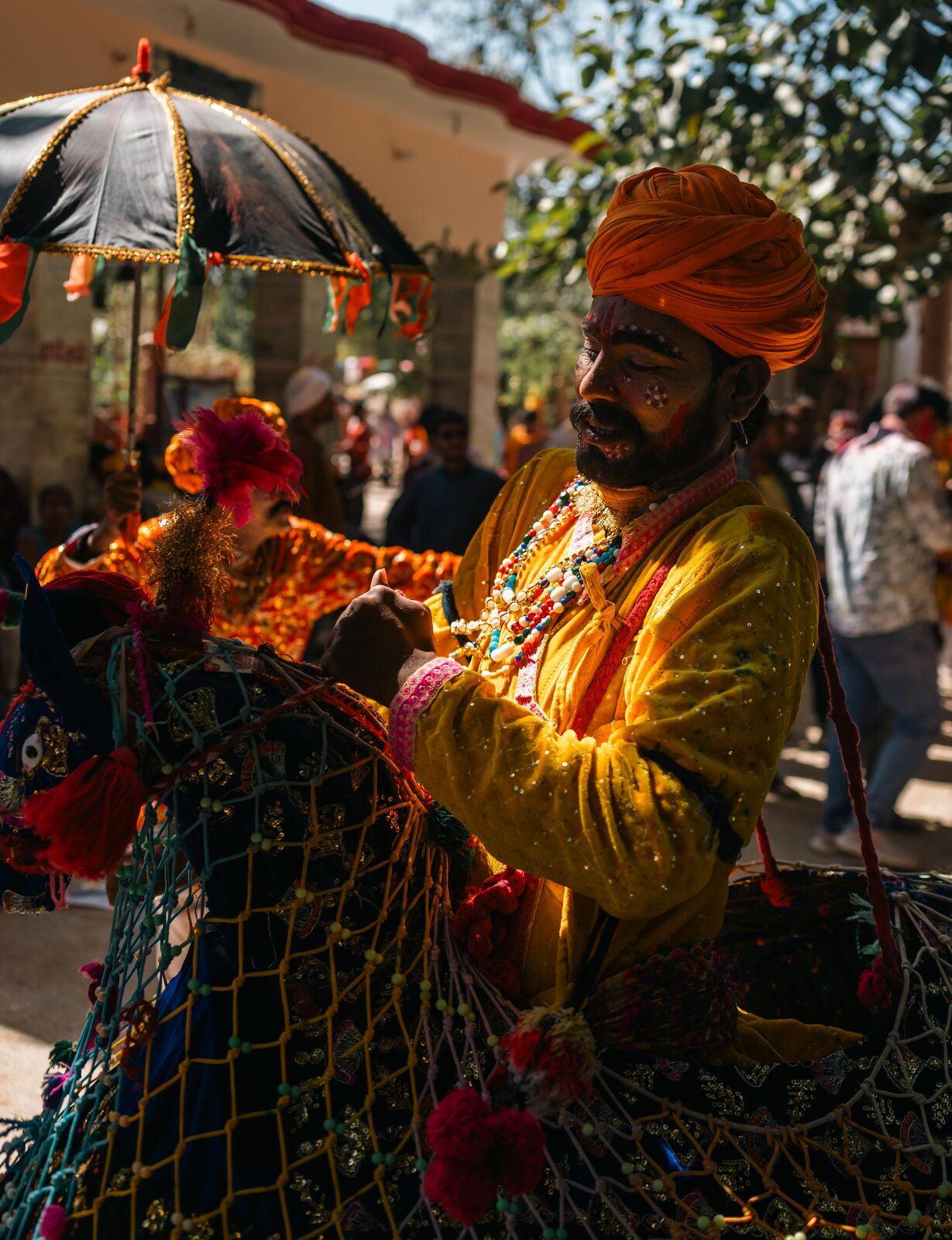 Rajasthani man wearing a colourful turban