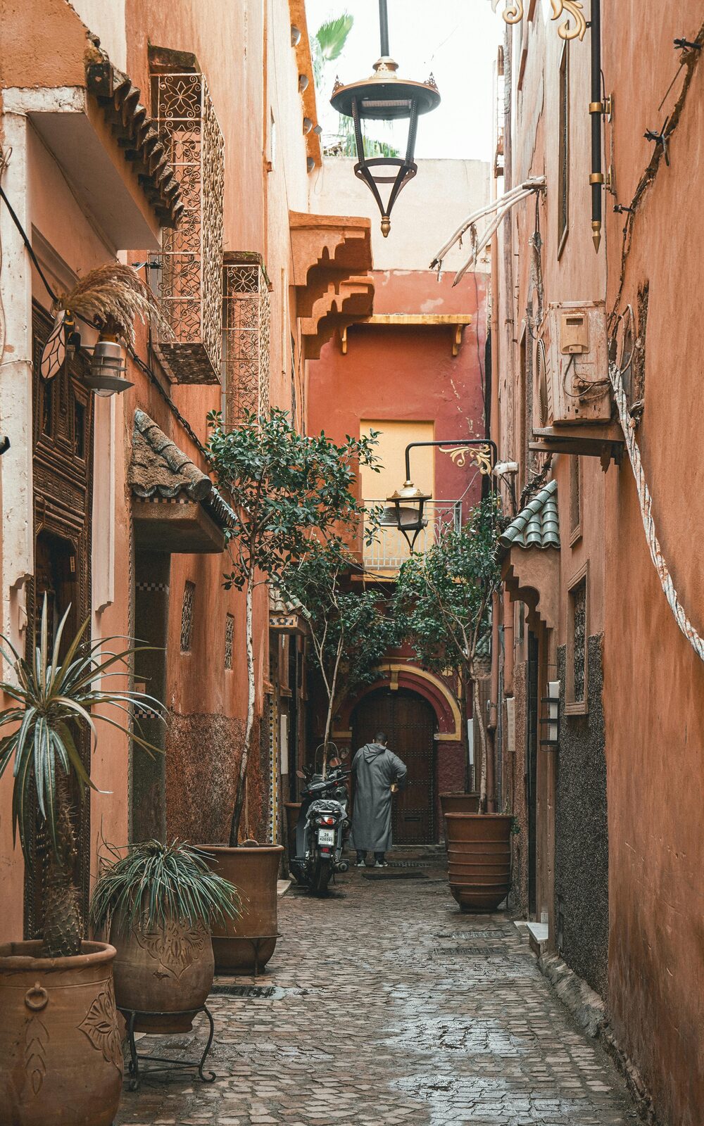 Arched alleyway in the Fez medina