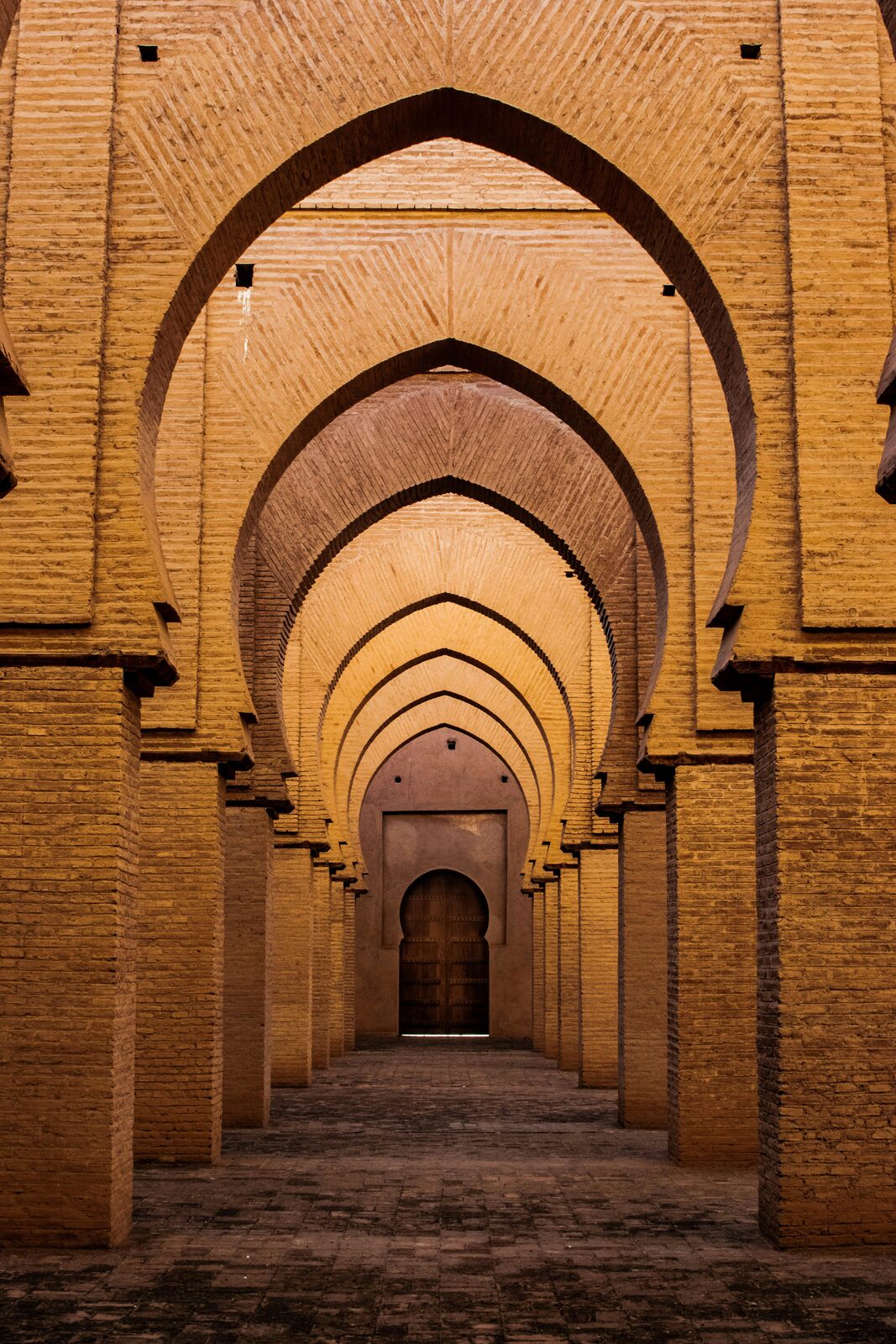 Arches of a great Moroccan mosque's architecture