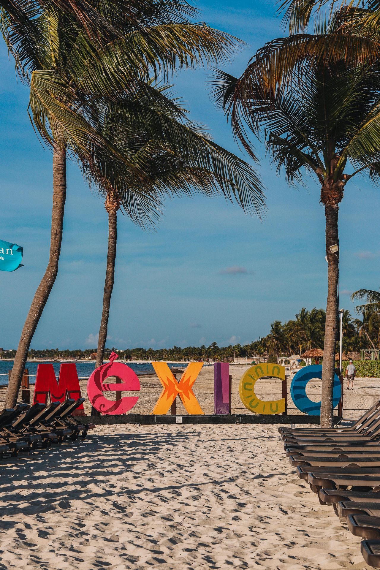 Mexico letters in a plaza