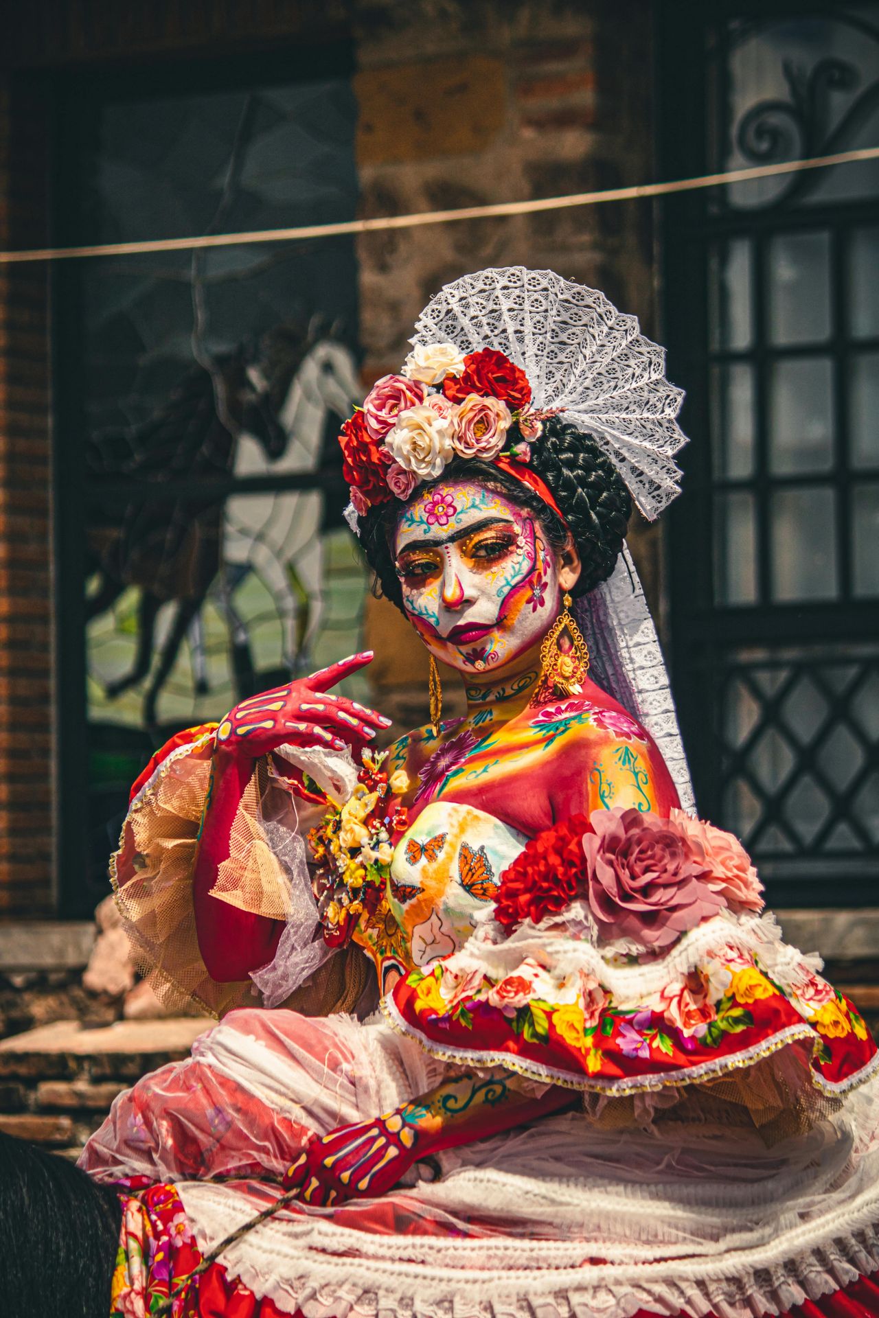 Traditional embroidered dress from southern Mexico