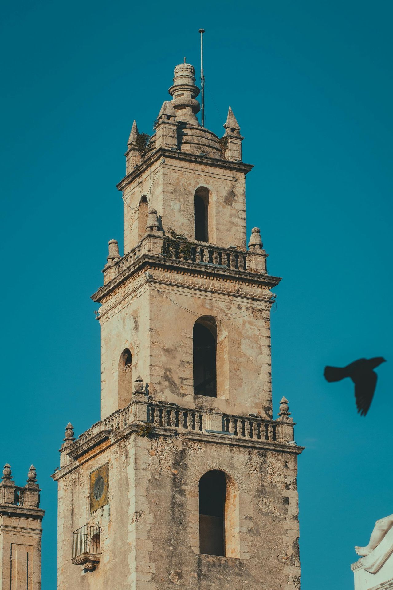 Tower of a Mexican baroque church