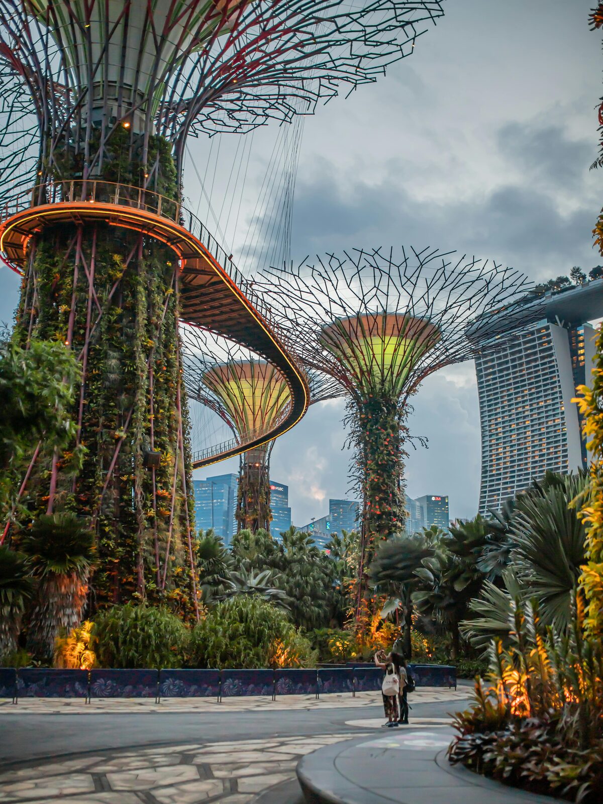 Tejado de un templo chino en Singapur
