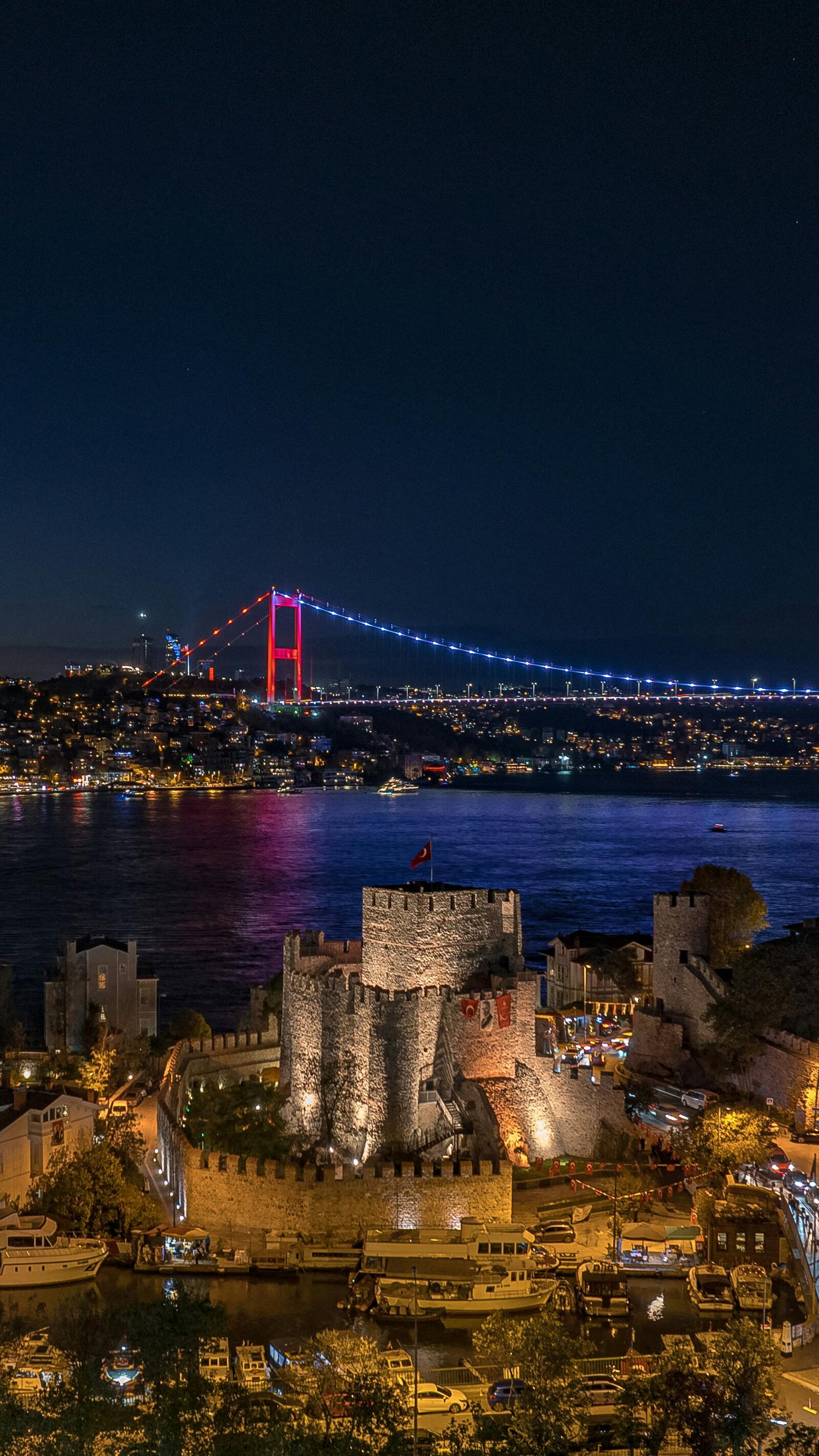 Aerial view of the Turkish coast and turquoise waters