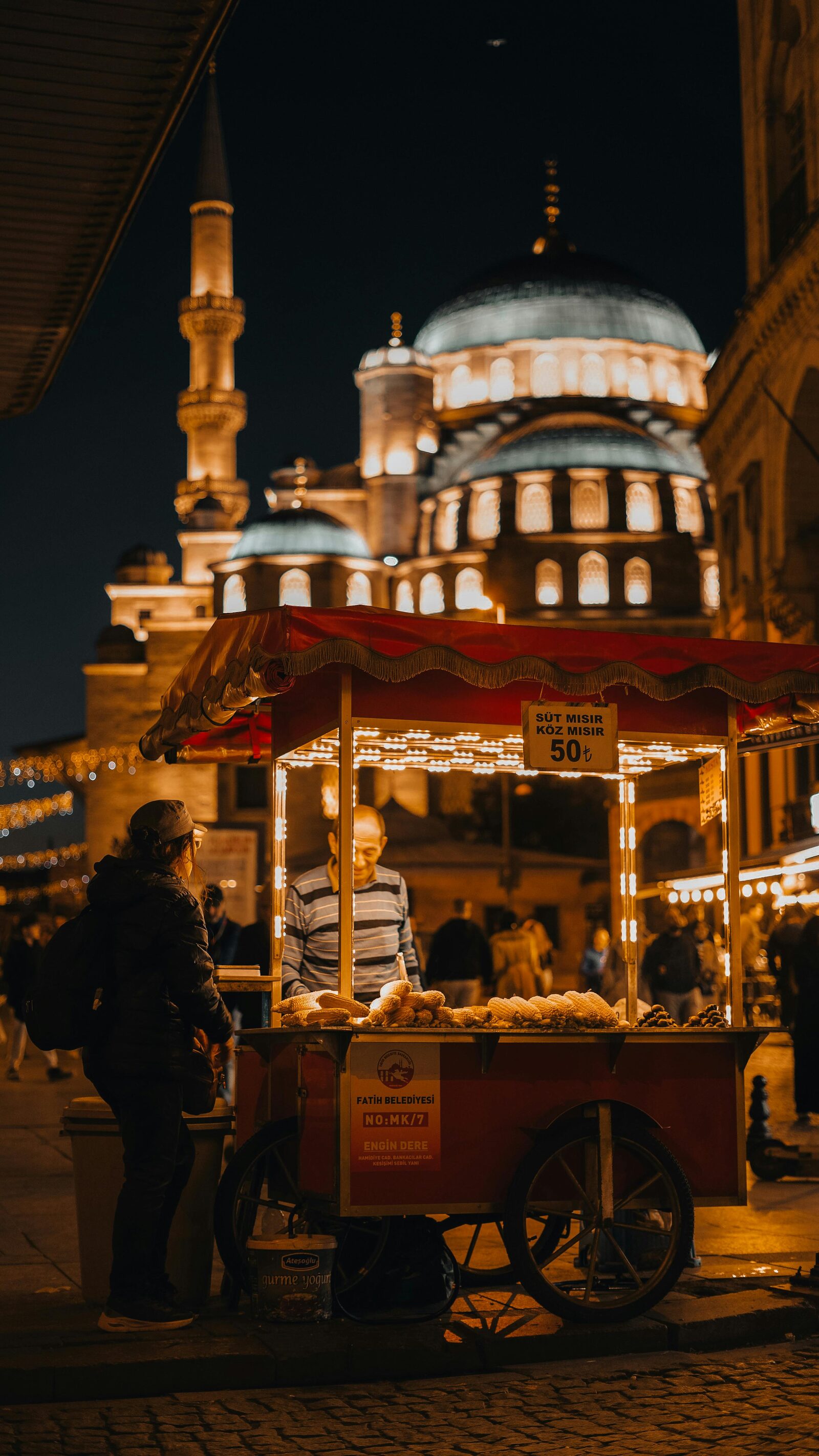Nostalgic tram on Istiklal Avenue in Istanbul